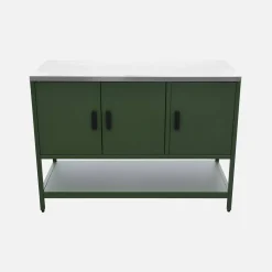 Module buitenkeuken met 3 deuren en 1 plank staal L120cm