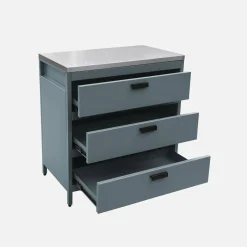 Module buitenkeuken met 3 lades staal L80cm