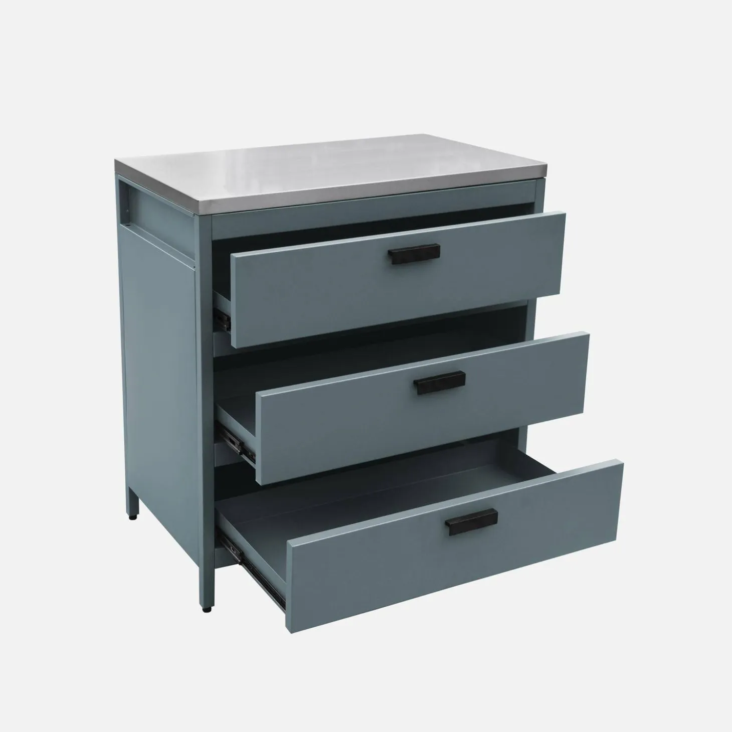Module buitenkeuken met 3 lades staal L80cm