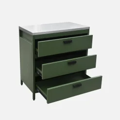 Module buitenkeuken met 3 lades staal L80cm