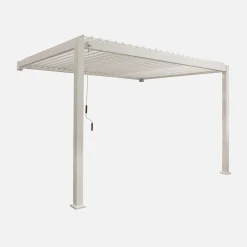 Muurpergola met lamellendak 4x3m verstelbare lamellen