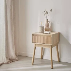 Nachtkastje houtdecor 1 lade
