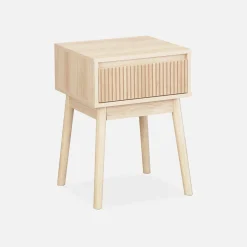 Nachtkastje houtdecor 1 lade