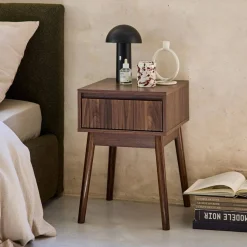 Nachtkastje houtdecor 1 lade