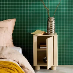 Nachtkastje houtdecor 1 omkeerbare deur