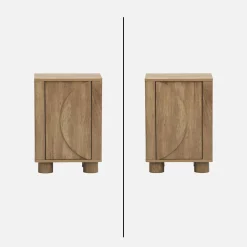 Nachtkastje houtdecor 1 omkeerbare deur