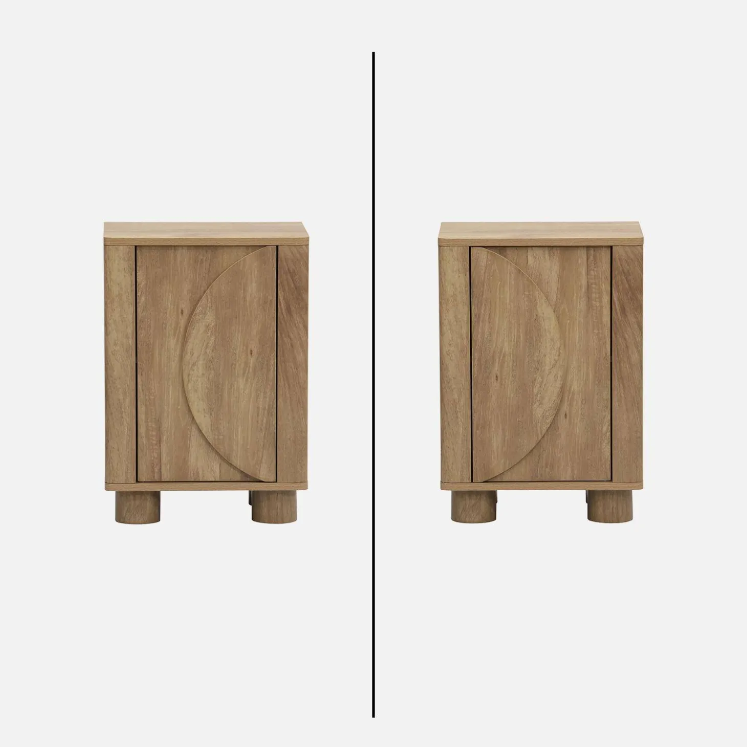 Nachtkastje houtdecor 1 omkeerbare deur