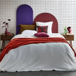 Nachtkastje in walnootkleurig hout, 1 lade (set van 2)