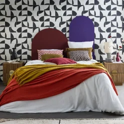 Nachtkastje met mangohoutmotief en 2 laden (set van 2)