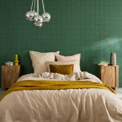 Nachtkastjes houtdecor 1 omkeerbare deur (set van 2)