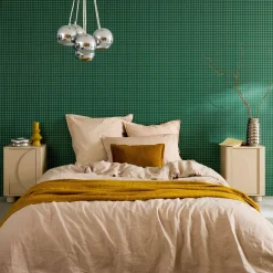Nachtkastjes houtdecor 1 omkeerbare deur (set van 2)