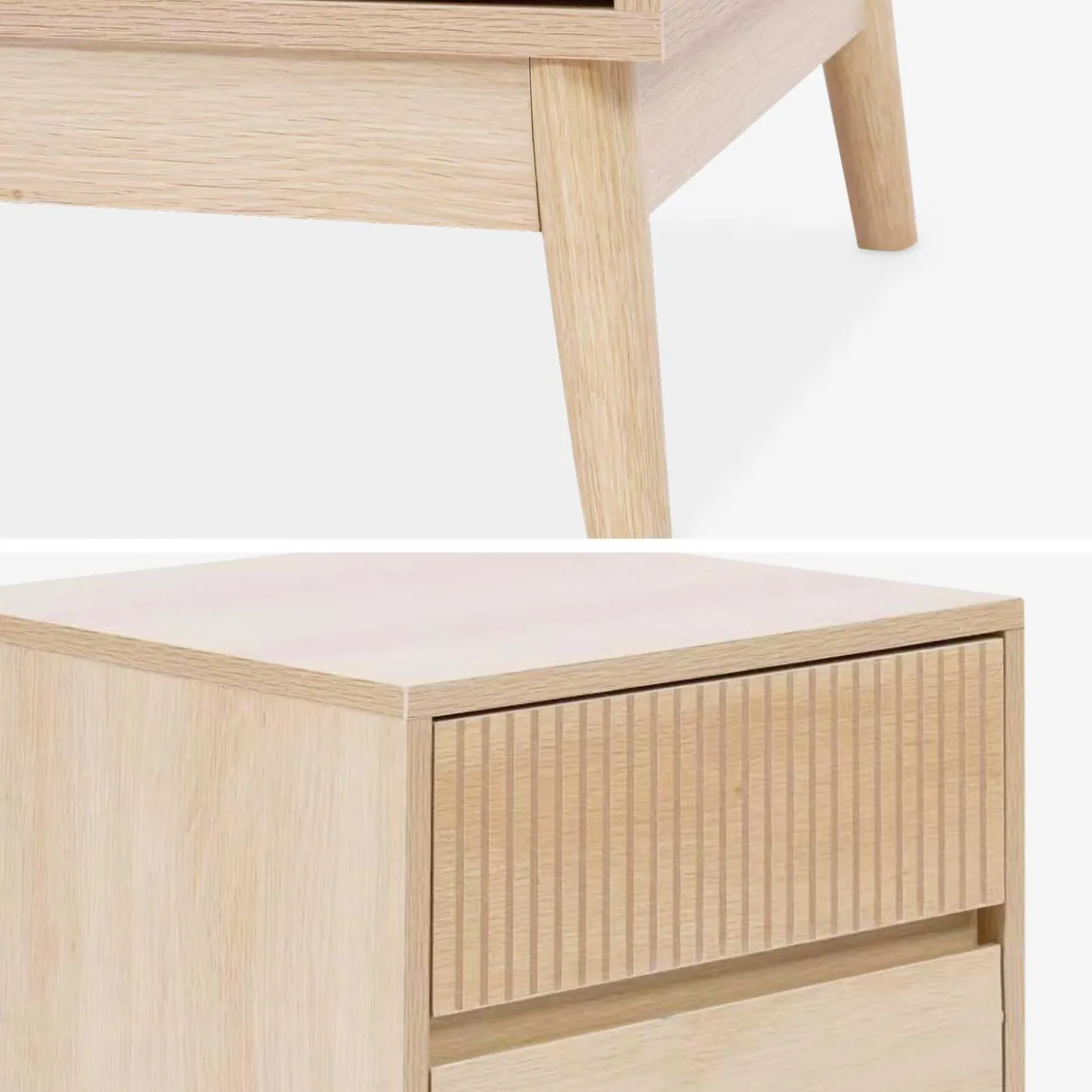 Nachtkastje, walnoothout decor, Linear, L 40 x B 39 x H 48cm