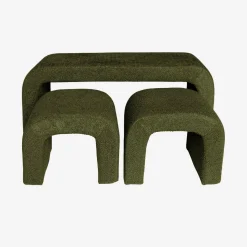 Nestbank met krukjes bouclé