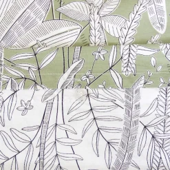 Omkeerbaar tweepersoons dekbedovertrek met plantenprint