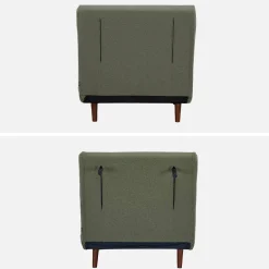 Omvormbare fauteuil stof houten frame 1 zitplaats