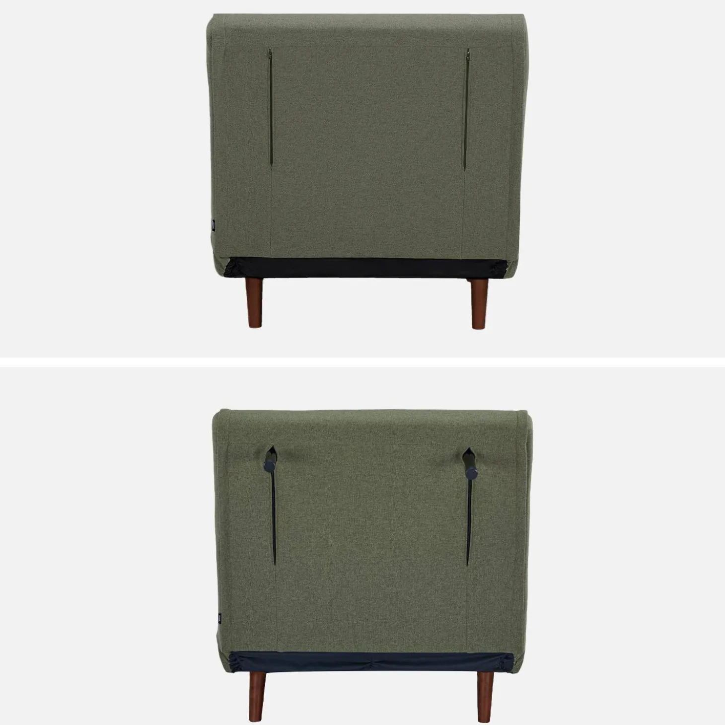 Omvormbare fauteuil stof houten frame 1 zitplaats