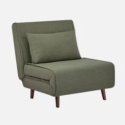 Omvormbare fauteuil stof houten frame 1 zitplaats