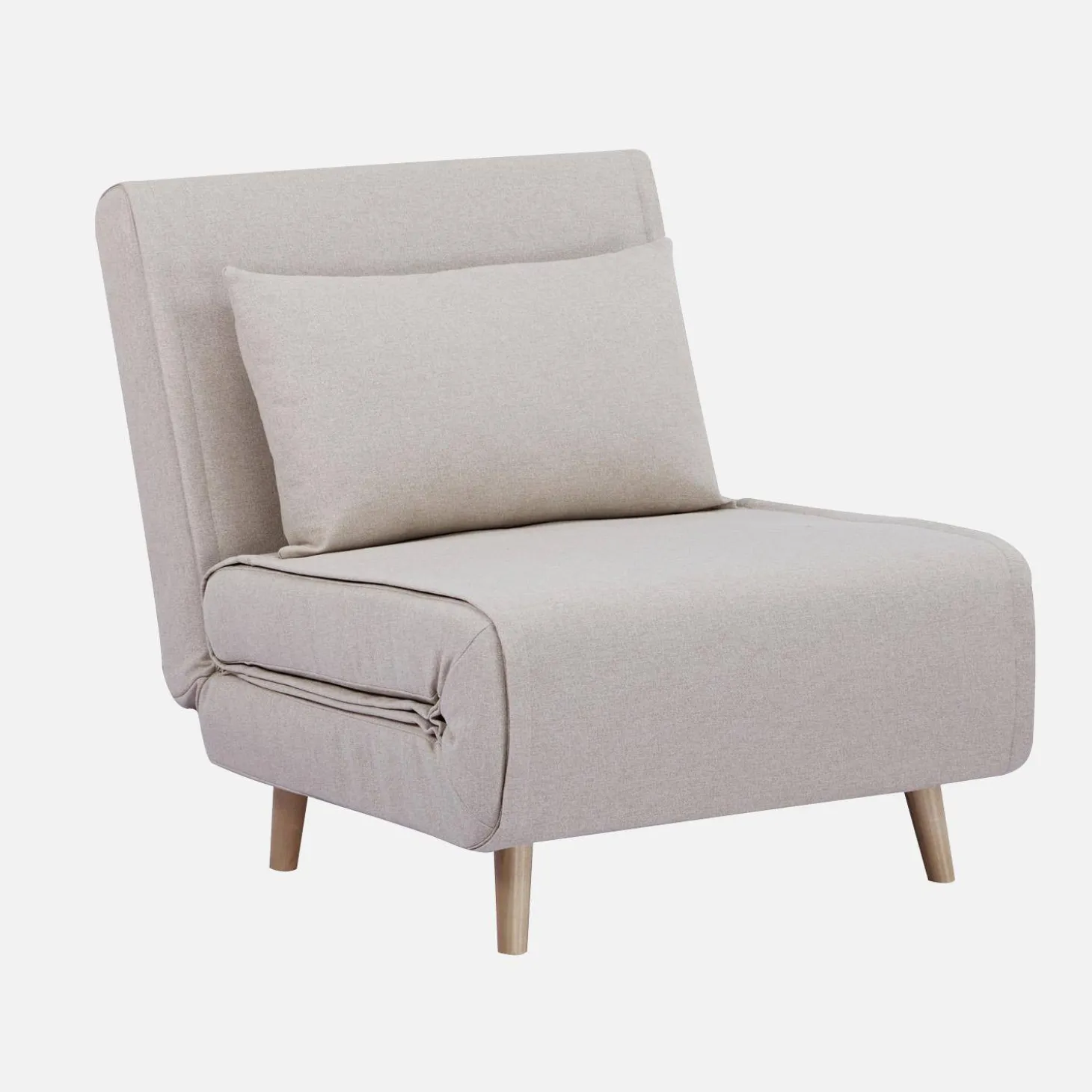 Omvormbare fauteuil stof houten frame 1 zitplaats