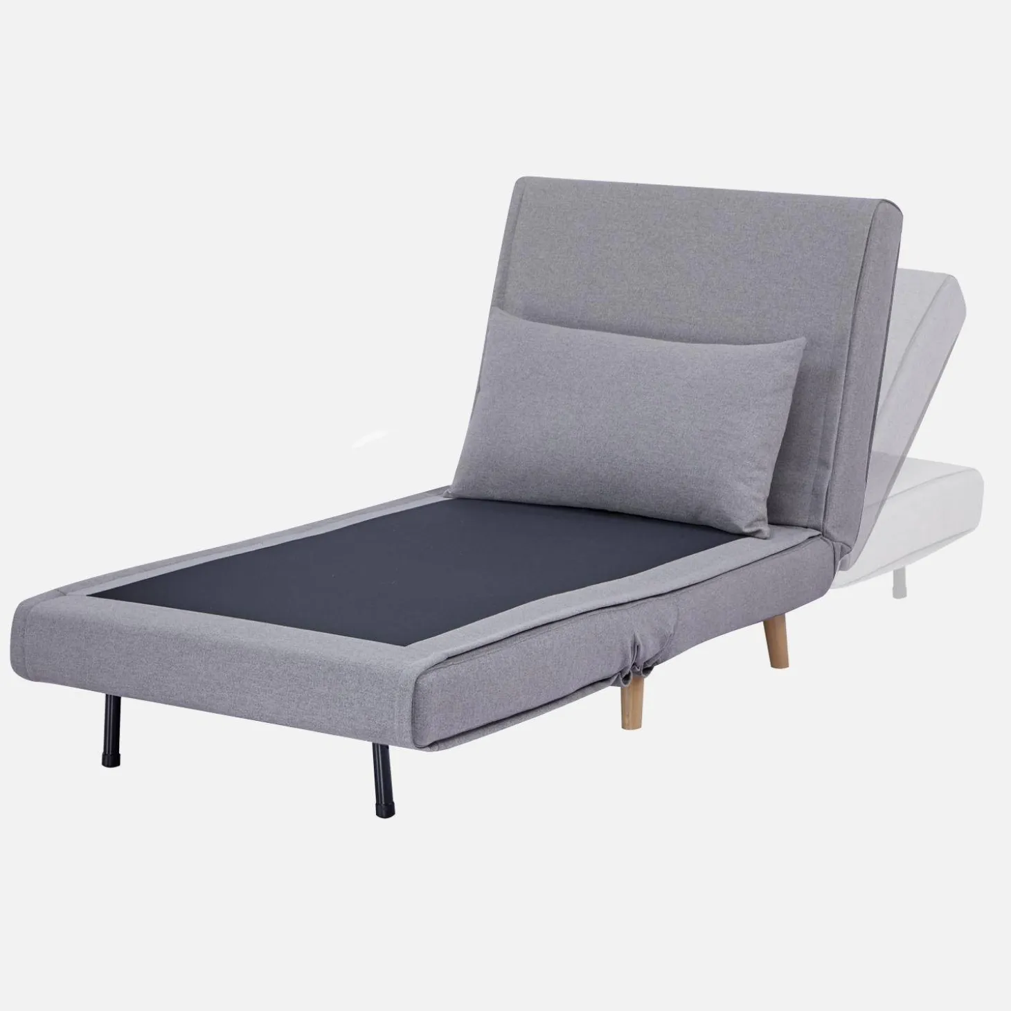Omvormbare fauteuil stof houten frame 1 zitplaats