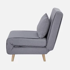 Omvormbare fauteuil stof houten frame 1 zitplaats