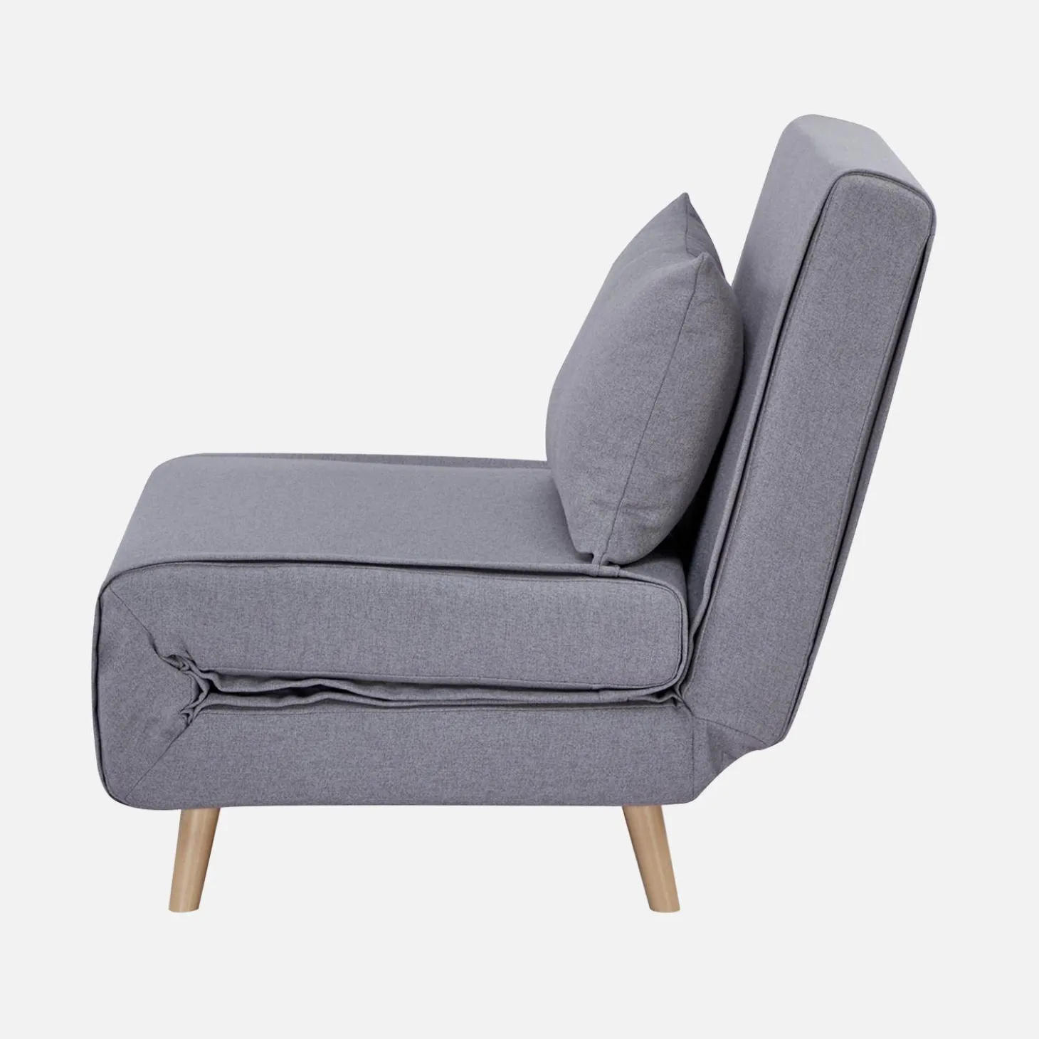 Omvormbare fauteuil stof houten frame 1 zitplaats