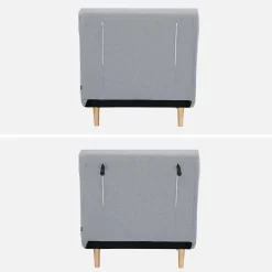 Omvormbare fauteuil stof houten frame 1 zitplaats