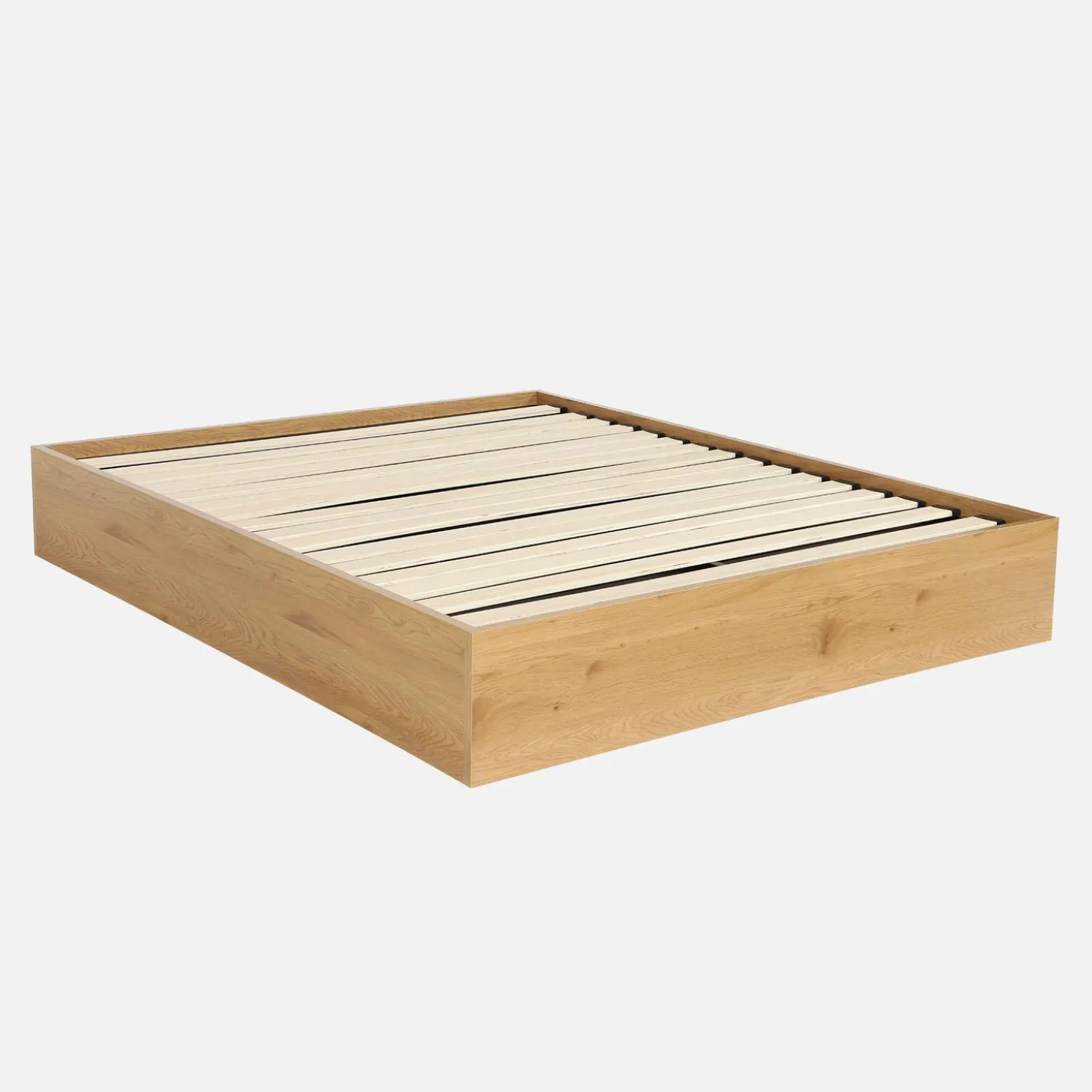 Opbergbed met lattenbodem 160x200cm houtdecor 2-persoons