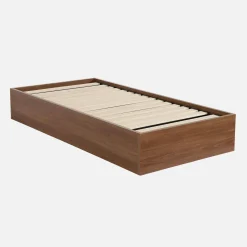 Opbergbed met lattenbodem 90x190cm houtdecor 1-persoons