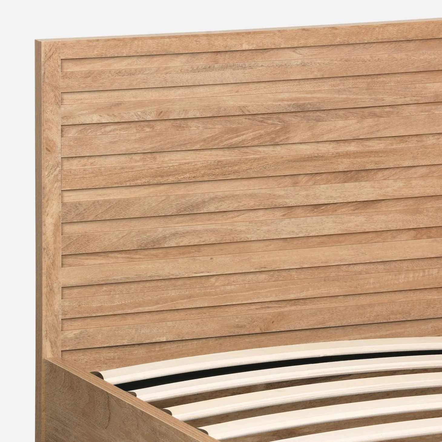 Opbergbed 160x200cm met lattenbodem en hoofdbord houtdecor