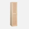 Opbergkast met 1 deur rotan en houteffect 40cm