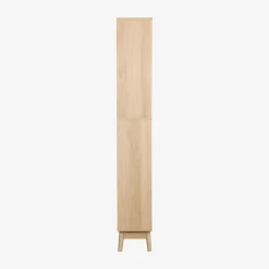 Opbergkolom met houtdecor 3 planken 2 lades