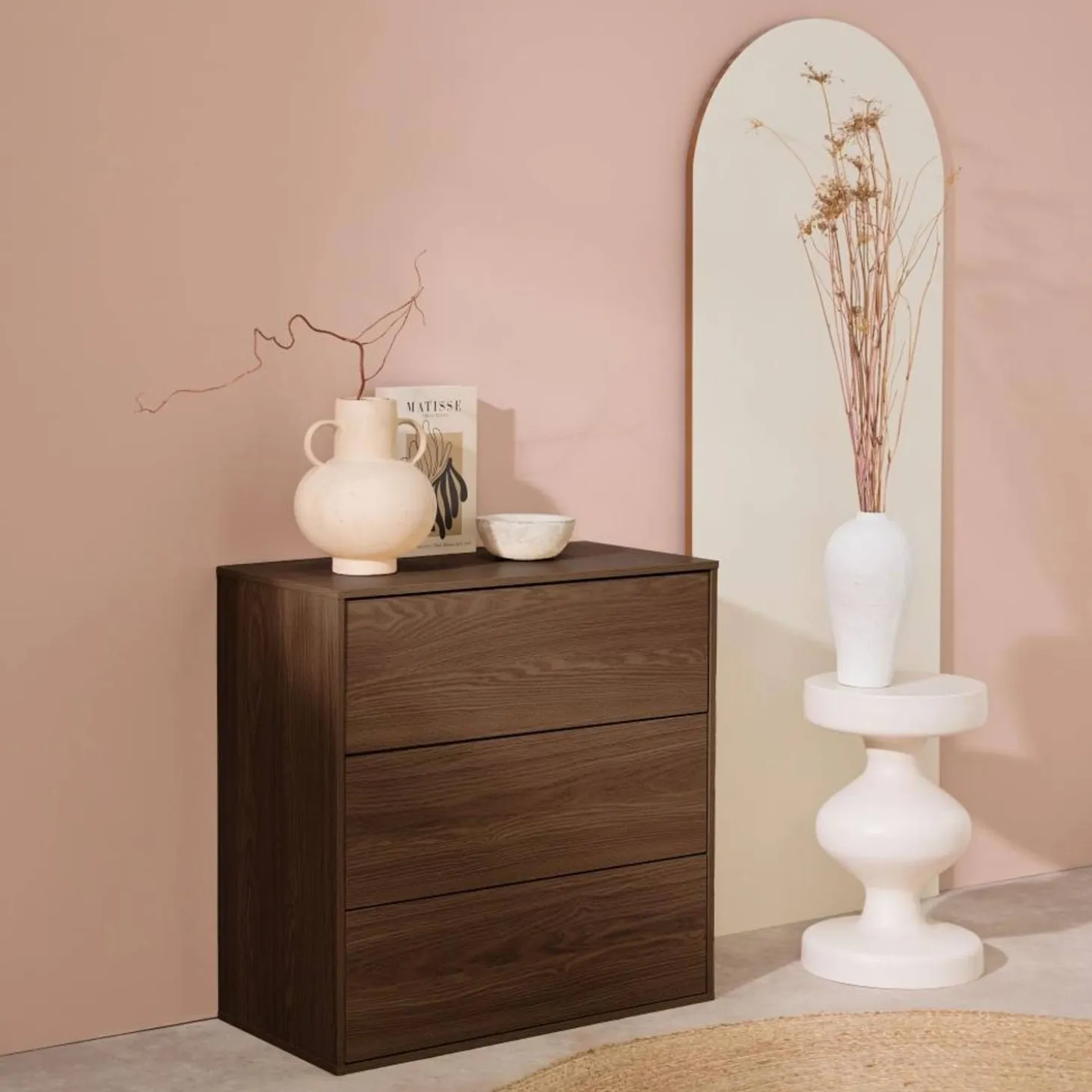 Opbergmodule decor houtdecor 3 lades 70cm