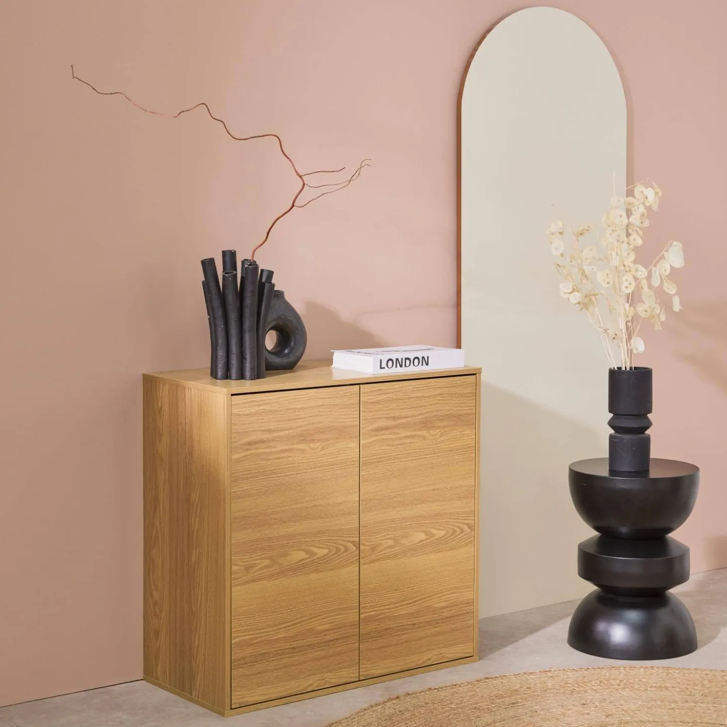 Opbergmodule houtdecor 2 deuren 70cm