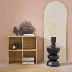 Opbergmodule houtdecor 4 vakken 70cm