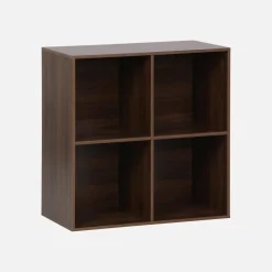 Opbergmodule houtdecor 4 vakken 70cm