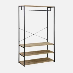 Open kast metaal hangruimte en planken 100cm