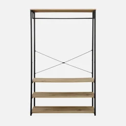 Open kast metaal hangruimte en planken 100cm