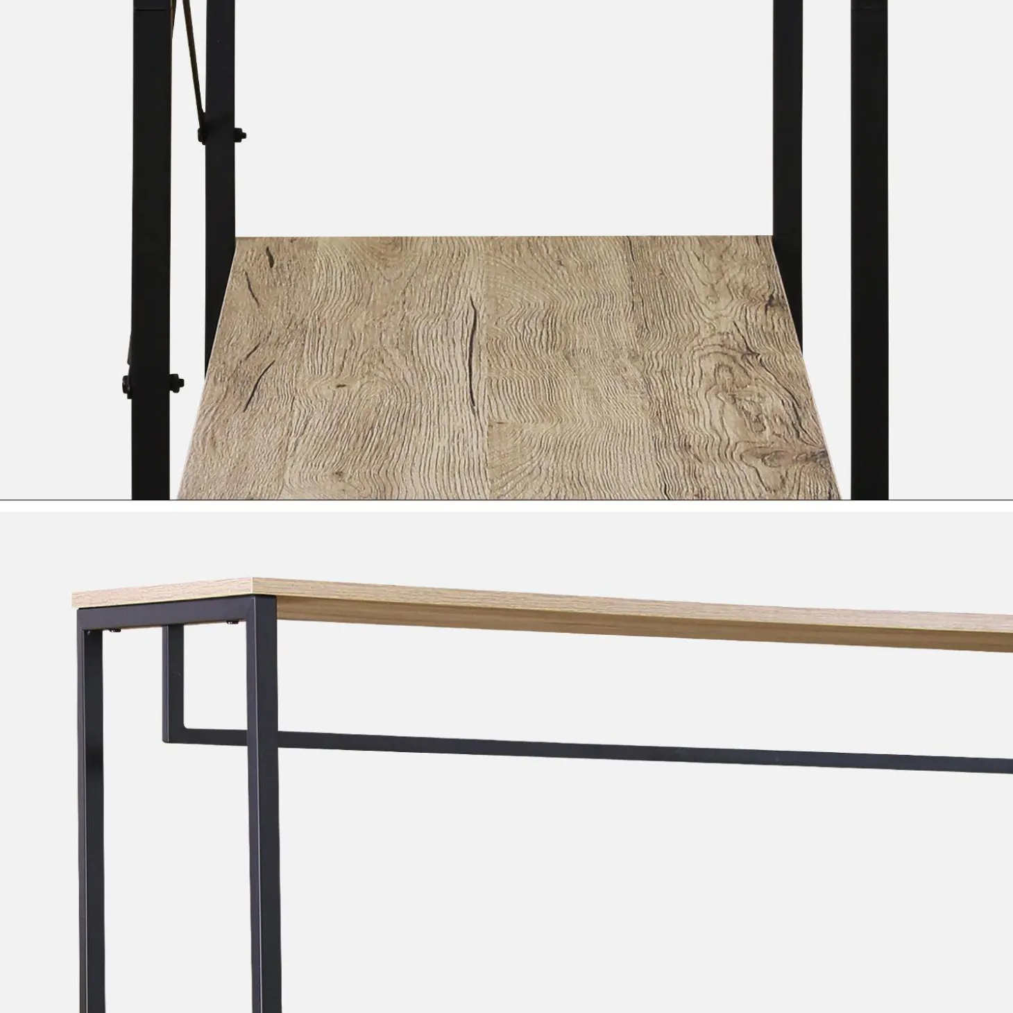 Open kast metaal hangruimte en planken 100cm
