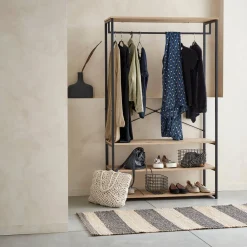 Open kast metaal hangruimte en planken 100cm