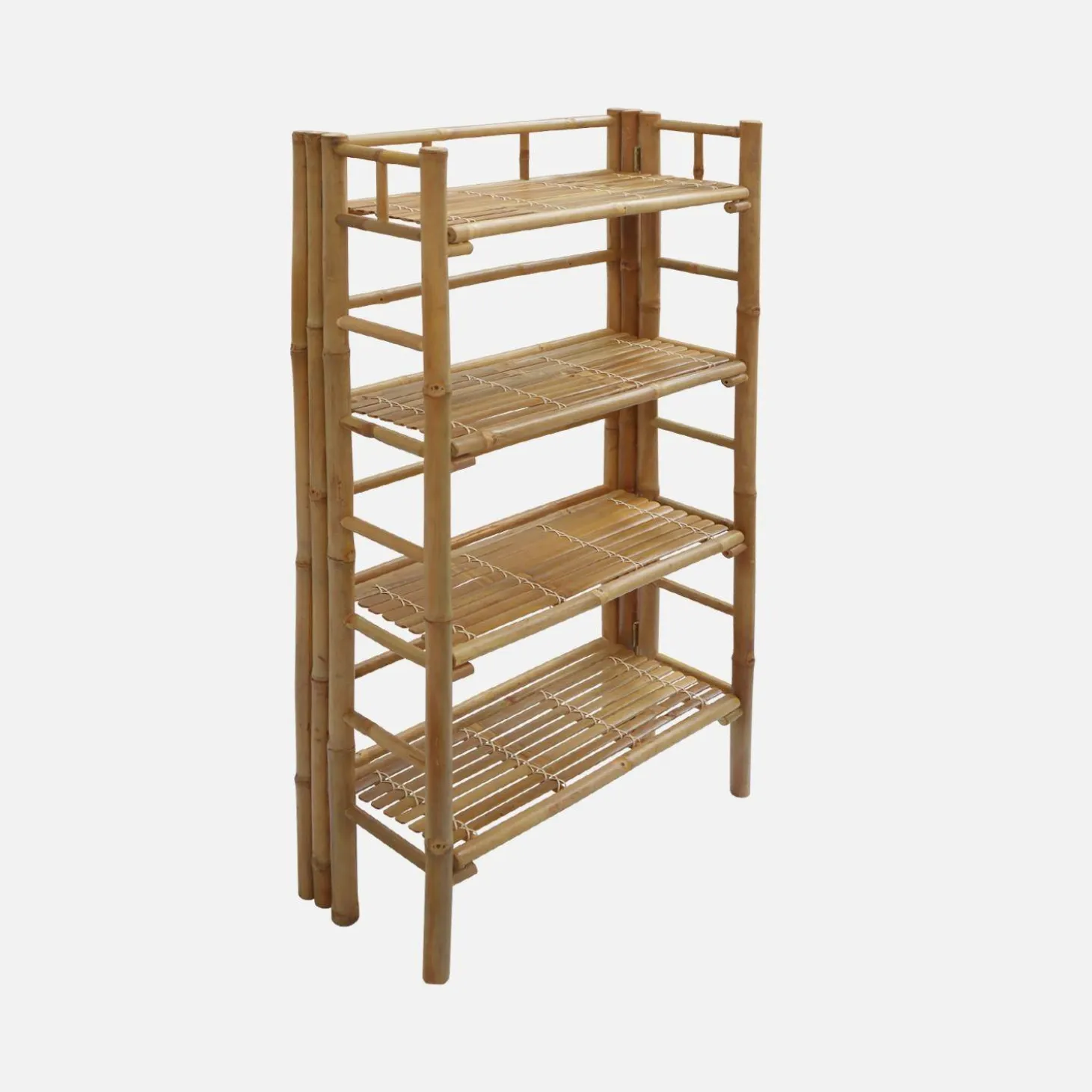 Open kast met 4 niveaus van bamboe 66cm
