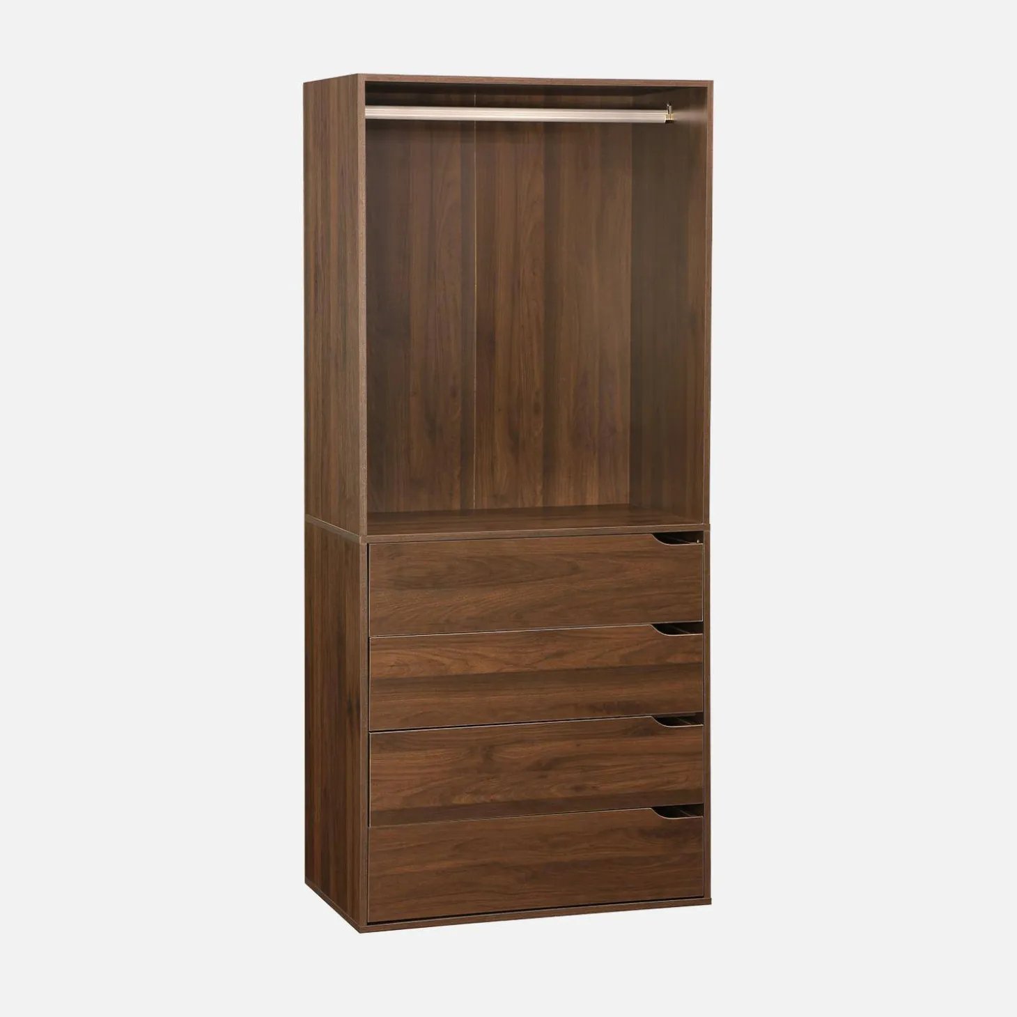 Open kledingkast 4 modulaire modules 9 lades hangruimtes vakken
