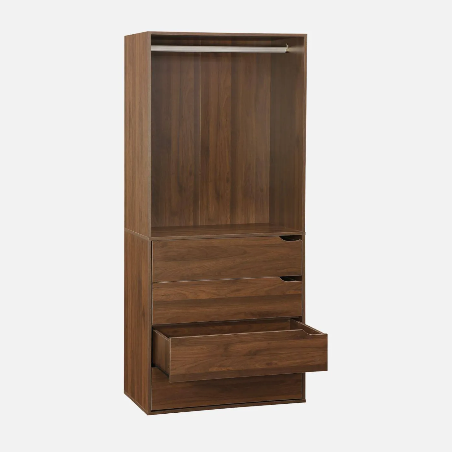 Open kledingkast module hangruimte en 4 lades