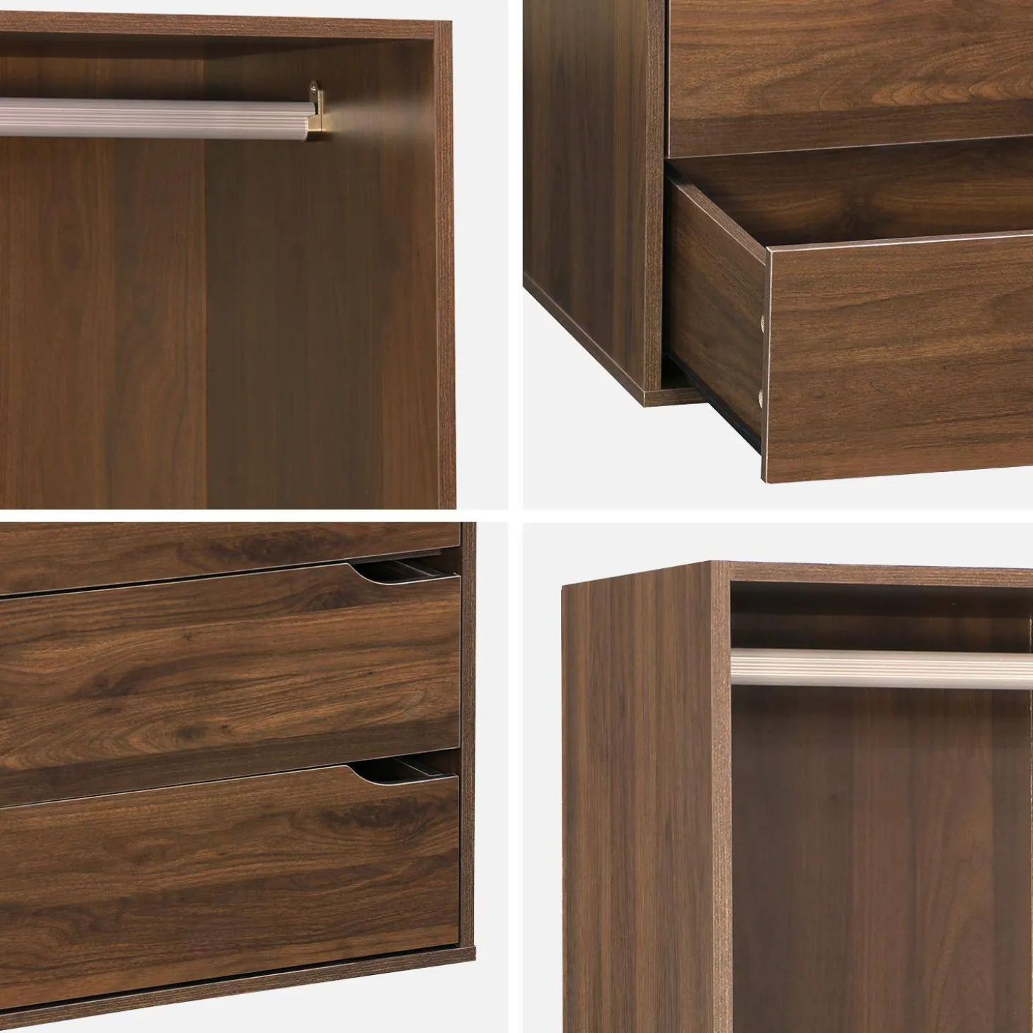 Open kledingkast module hangruimte en 4 lades