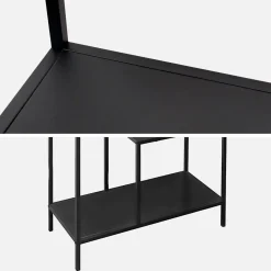 Open wandkast asymmetrisch 4 vakken metaal 69cm