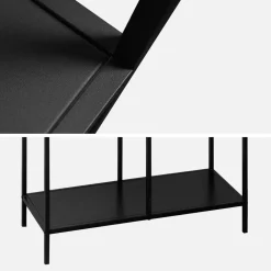 Open wandkast asymmetrisch 6 vakken metaal 77cm