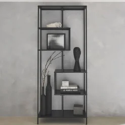 Open wandkast asymmetrisch 6 vakken metaal 77cm