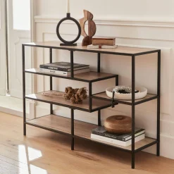 Open wandkast metaal asymmetrisch 5 vakken 114cm