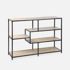 Open wandkast metaal asymmetrisch 5 vakken 114cm