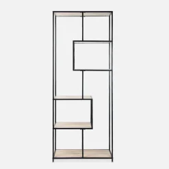Open wandkast metaal asymmetrisch 6 vakken 77cm