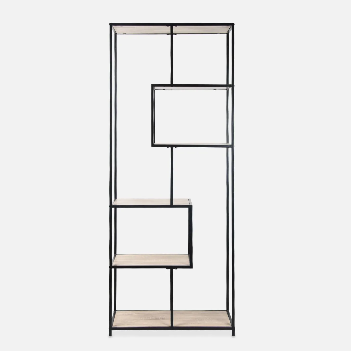 Open wandkast metaal asymmetrisch 6 vakken 77cm